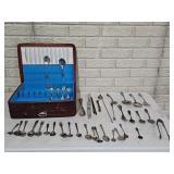 Vintage Wm Rogers Mahogany Chest, Asst. Flatware