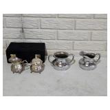 Pairpoint & International Silver Co Cream & Sugars