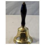 Vintage Brass Wood Handled School Bell