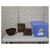 Teakwood Bowl, Jewelry Boxes, Tote