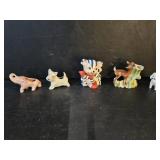 Vintage Pottery Planters, Porcelain Dog Figure