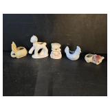 5 Pieces of Vintage Pottery Planters