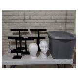 Jewelry Displays, Mannequin Heads, Tote