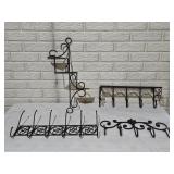 4 Metal Hooks and Shelves