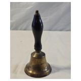 Vintage Brass Wood Handled School Bell