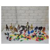 Large Assortment of Vintage Plastic Dinosaurs