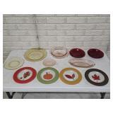 Pink and Yellow Depression, Fall Pattern Plates