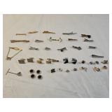 Assortment of Cuff Links, Tie Tacks and Clips