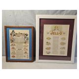 2 Vintage Jell-O Advertising Pictures