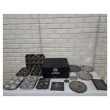 Vintage Case, Primitive Muffin And Other Pans