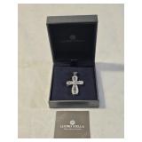 Sterling Silver CZ Lustro Stella Cross Pendant