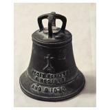 Vintage 1830 Bronze Latin Mission Cross Bell