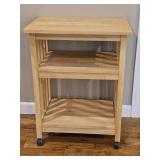 Maple Rolling Cart Stand