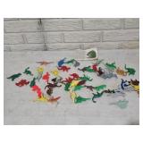 Assortment of Vintage Miniature Plastic Dinosaurs