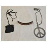 Vintage Mesh Coin Purse, Hair Barrett, Necklace