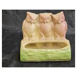 1940s Fredricksburg Art Pottery Owl Planter