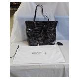 Brahmin Misha Black Embossed Leather Purse