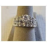 Sterling Silver? CZ Ring Set