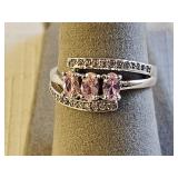 Sterling Silver Pink Topaz Ring
