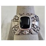 Sterling Silver Black Onyx Ring