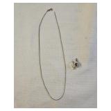 Sterling Silver? Heart Pendant, Sterling Necklace