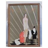 Vintage Signed Benito Vogue Advertising Mirror
