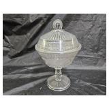 Early Adams Glass Good Luck Horseshoe Compote