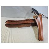 Hunter Leather Ammo Belt with Holster, Toy Gun