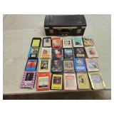 24 Vintage 8 Track Cassette Tapes & Case