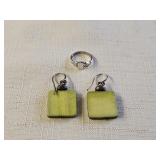 Sterling Silver Baby Ring, Sterling Hook Earrings