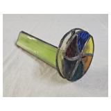 Vintage Handmade Leaded Stained Glass Kaliedoscope