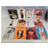12 1966 Playboy Adult Magazines