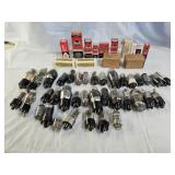 37 Vintage Electron Tubes, Advertising Boxes