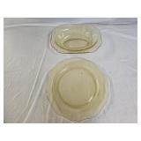 Vintage Federal Glass Amber Yellow Depression