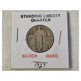 1927 Rare Silver Standing Liberty Quarter