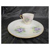 Vintage Hand Painted China Luncheon Plate & Cup