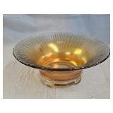 Jeanette Marigold Iridescent Carnival Glass Bowl