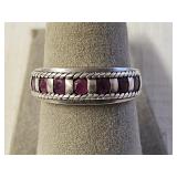 Sterling Silver CNA Ruby Channel Ring