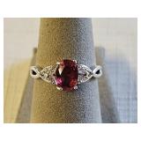 Sterling Silver? Pink Tourmaline Ring