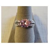 Sterling Silver? Pink Topaz Ring