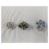 Austria and Rhinestone Brooches