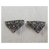 2 Vintage Musi Rhinestone Dress or Shoe Clips