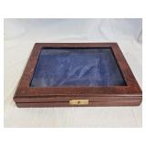 Mahogany Glass Top Velvet Lined Show Case
