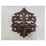 Walnut Victorian Carved Wall Shelf