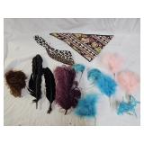 Vintage Hat Feathers, Hair Bandanas