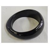 Vintage Modern Black Lucite Bangle Bracelet
