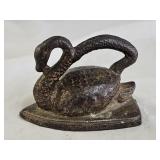Antique Miniature Cast Iron Swan Sad Iron