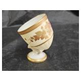 Belleek Hand Painted Porcelain Tilted Sugar Dish