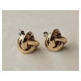 14KT Gold Knot Stud Earrings