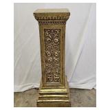 Vintage Gilded Fiberglass Pedestal